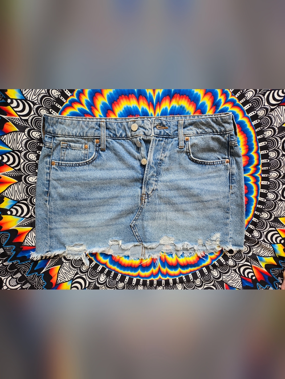 denim Micro Minis Skirt
